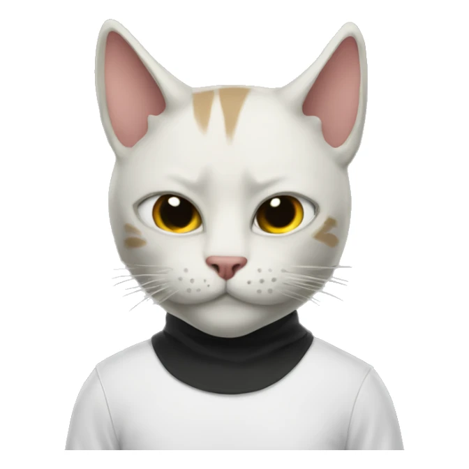 hybrid of a cat and an Elon mask sticker