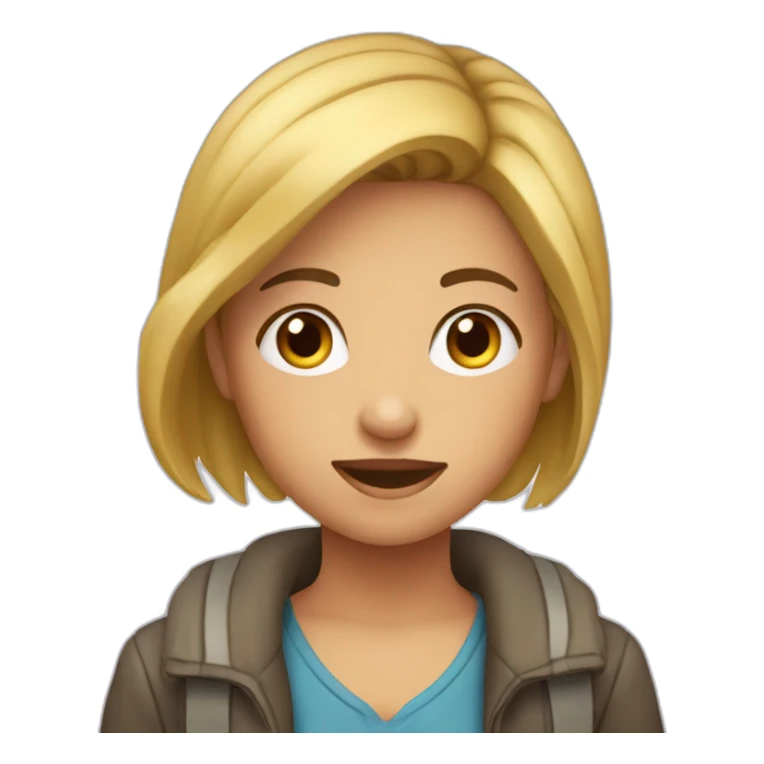 Une fille sur un garçon sticker