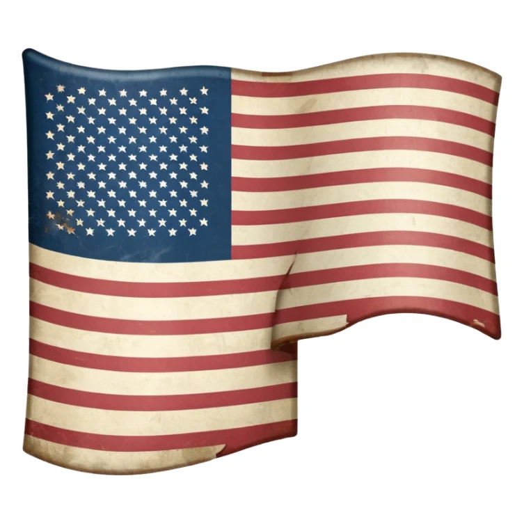 Upside down American flag sticker