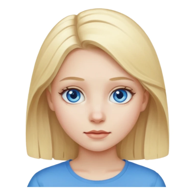 A ugly girl with a blonde hair sticker