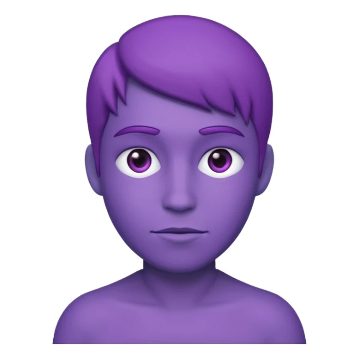 purple person no face sticker