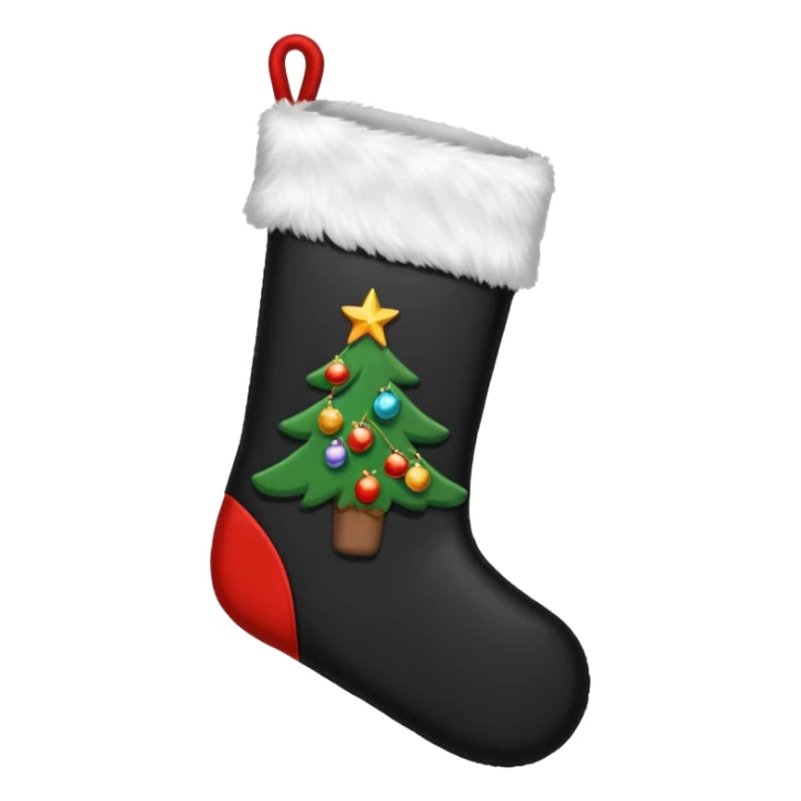 black noel christmas sticker