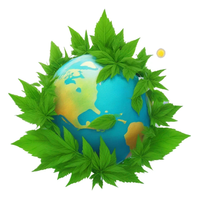 420 on rainbow planet earth Saturn hemp leaves on the globe  sticker