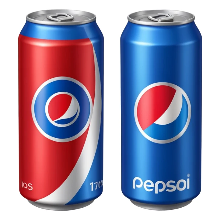 Draw a Pepsi can with the blue label & bold red-white logo sticker