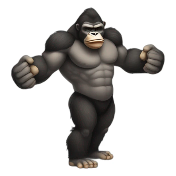 Buff Gorilla handshakes Donald Trump sticker