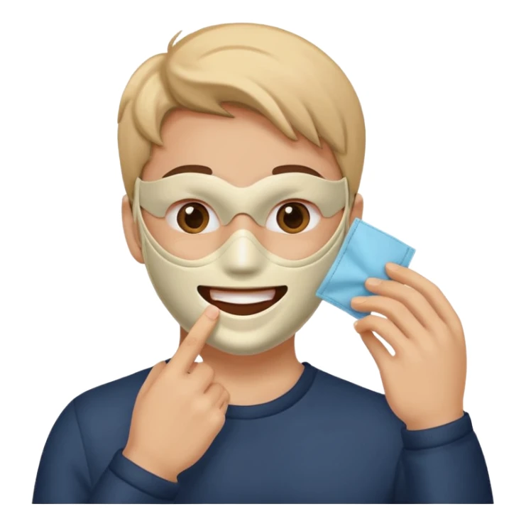 this face 😔 taking a mask off of this face 😁 sticker