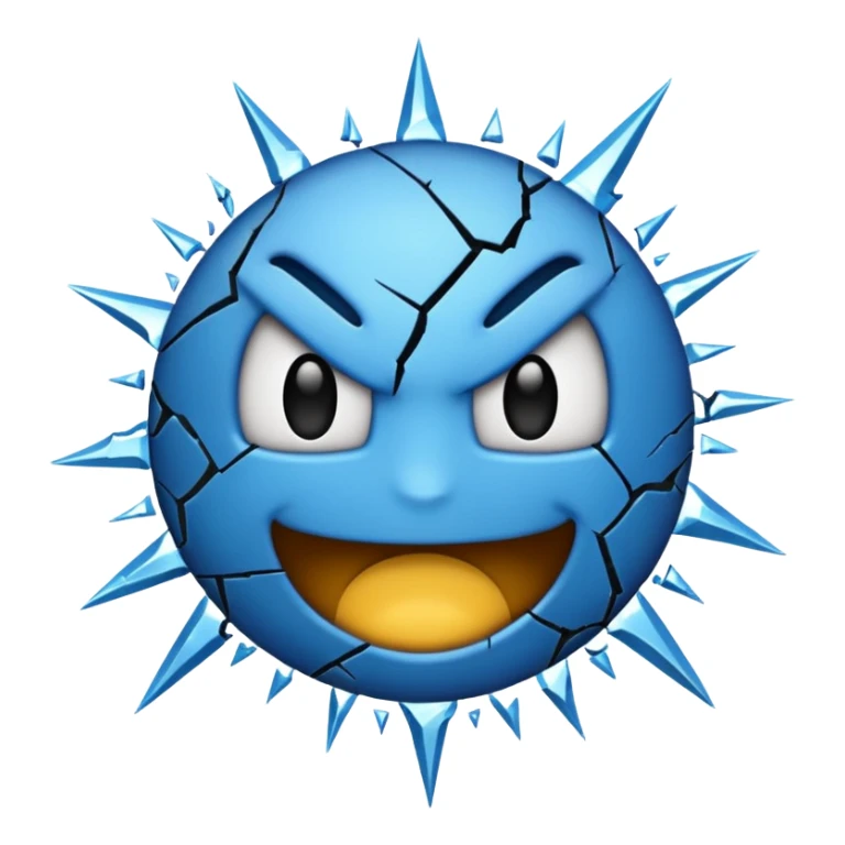 Emoji for Big damage, at guild bosses,  iconic, with blue and black theme sticker