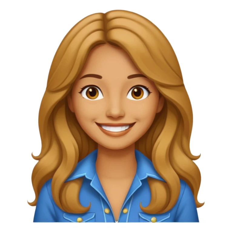 Retro 70s woman face sticker