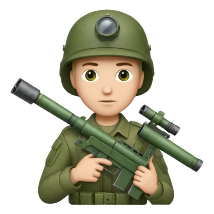 
solder with anti-tank missile system sticker