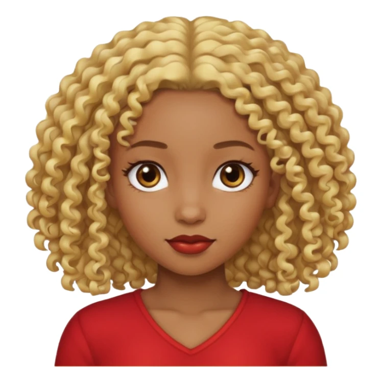 black girl with blond curly hair  sticker