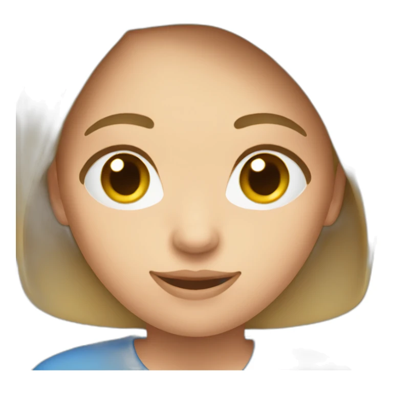 cute caucasian woman blue top sticker