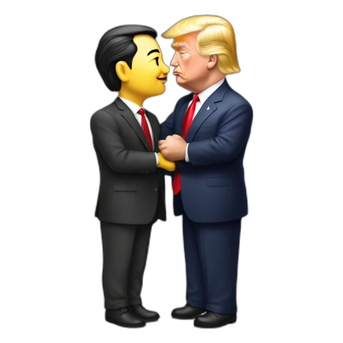 JinpingXi kissing Trump sticker