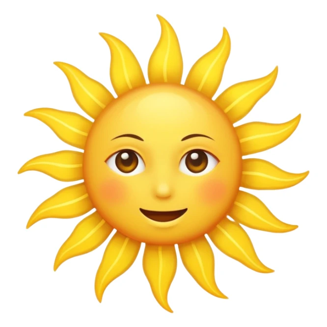 A sun with rays of the sun showing sticker