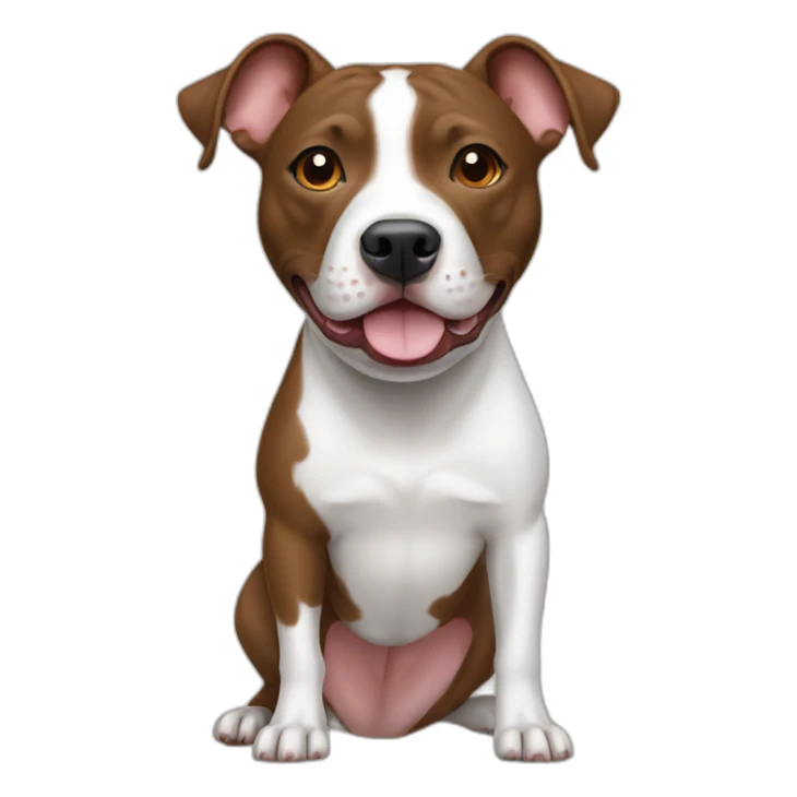 Brown pit bull and white rat terrier sticker
