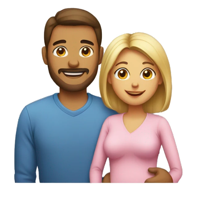 mom, dad, and baby sticker