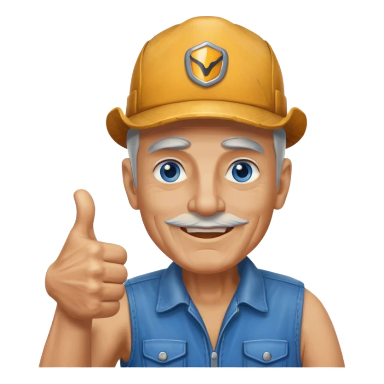 old Truckers thumbs up sticker