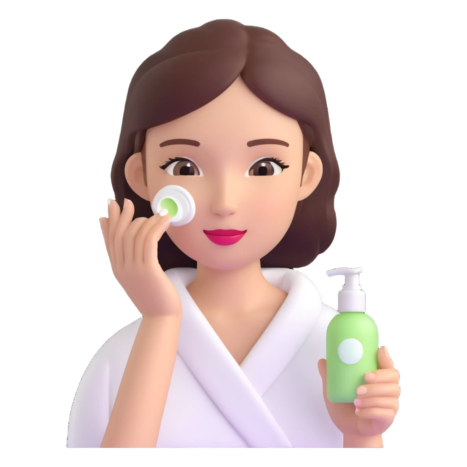 woman skincare routine sticker