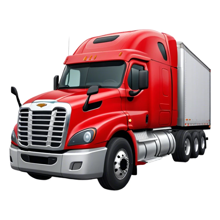 Cattle Truck - Freightliner Cascadia (Model Year: 2021) (Iconic colour: Red) sticker