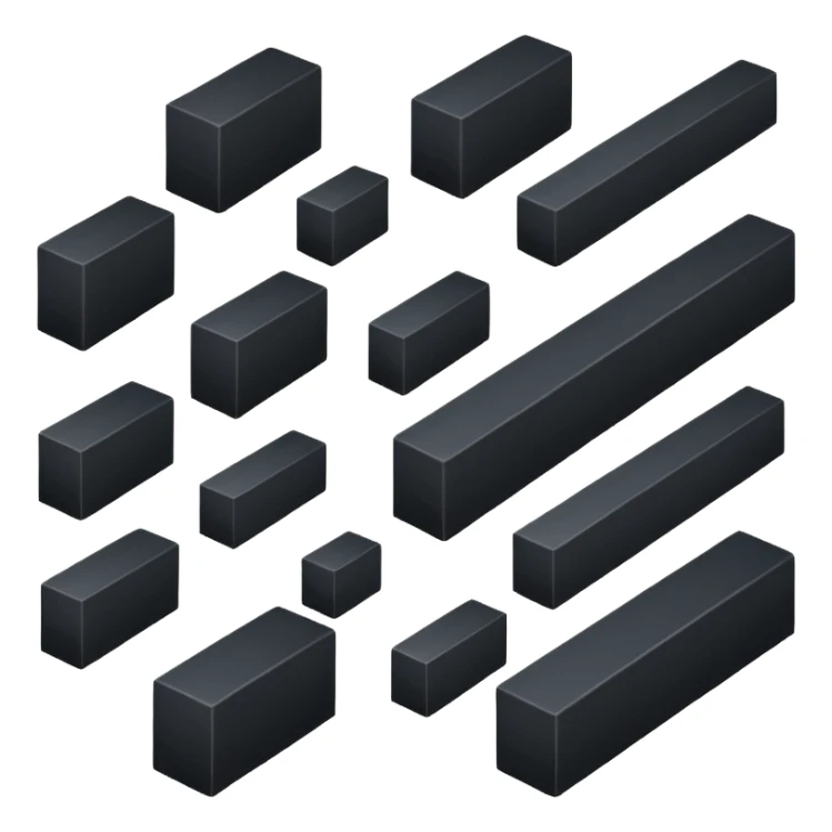 A long block of black boxes sticker