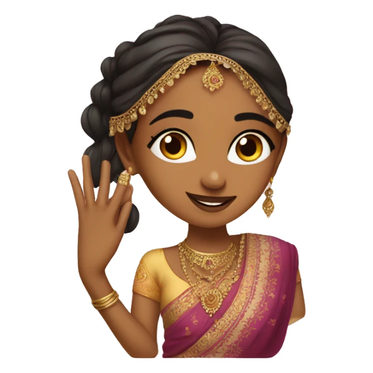 A indian desi girl with mehandhi on her hands sticker