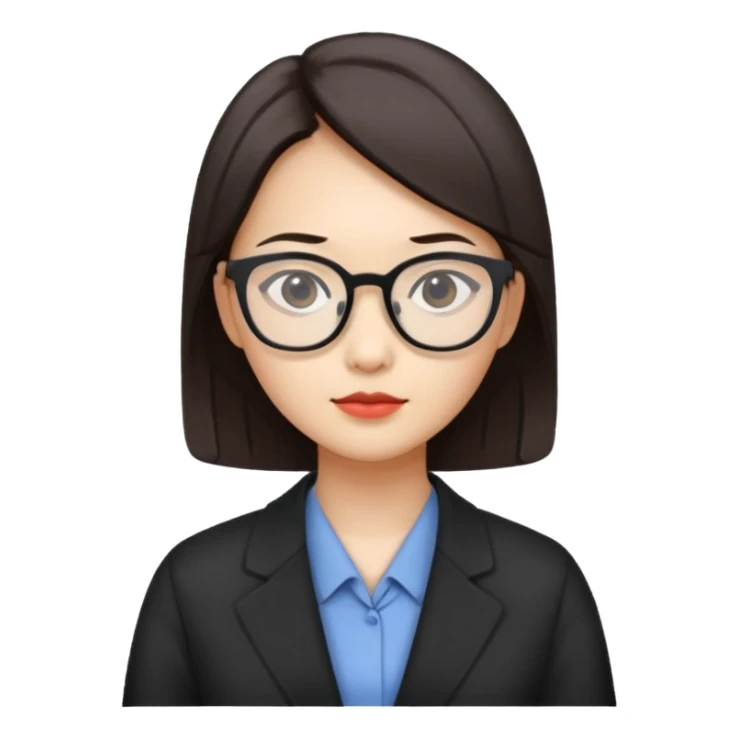 i need an image of a chinese woman analyst sticker