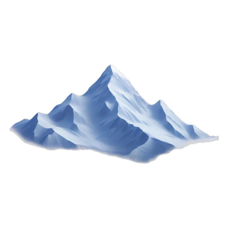 snowy mountain with stars in the sky sticker