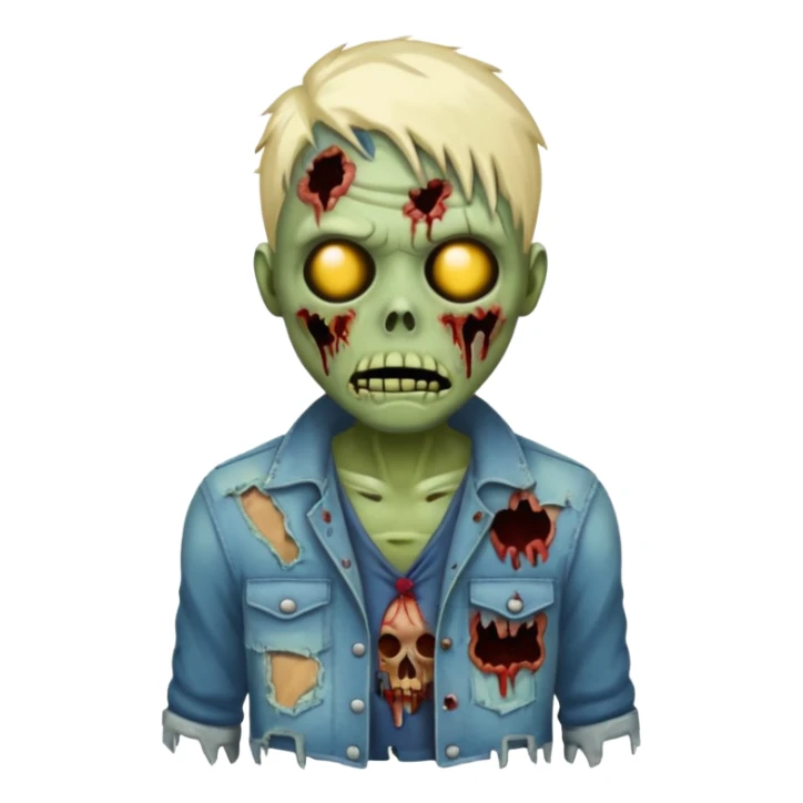 make a desinger i phone zombie emoji i phone  sticker