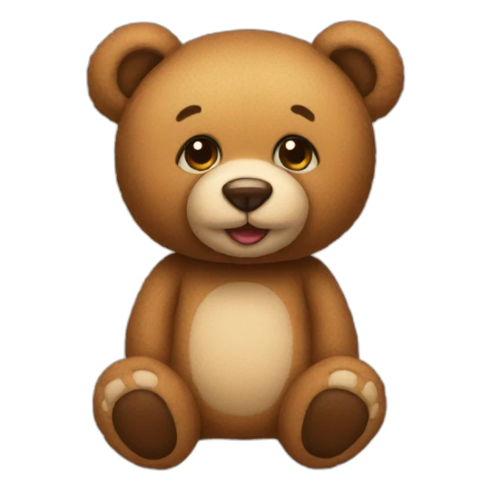 Full teddy bear sticker