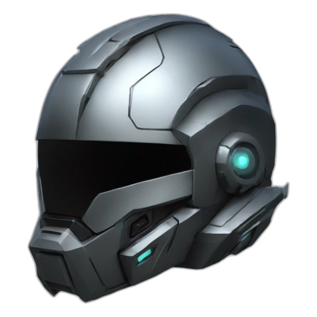 futuristic Anti-Matter Helmet dark sticker