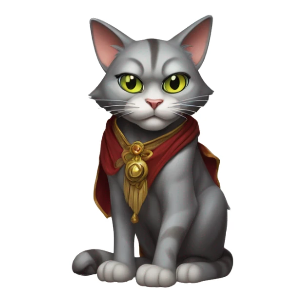  Warcraft cat in Uncle Scrooge style, mysterious eyes, intricate lips, masterpiece pose sticker
