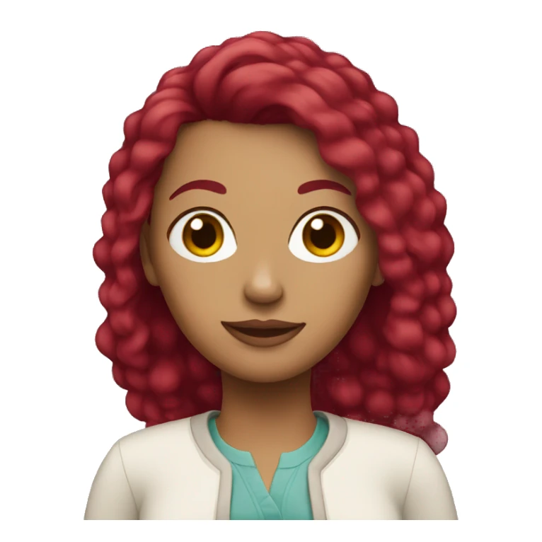 transwoman with burgundy hair sticker