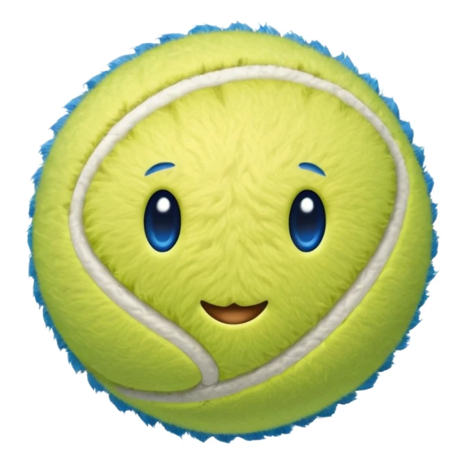 full blue tennis ball sticker
