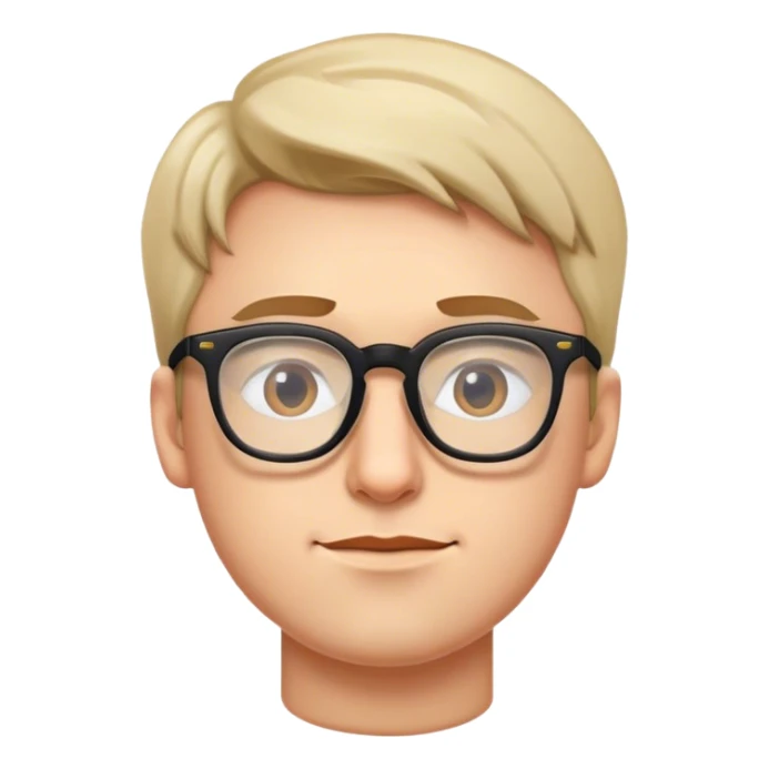 Guy with glasses sticker