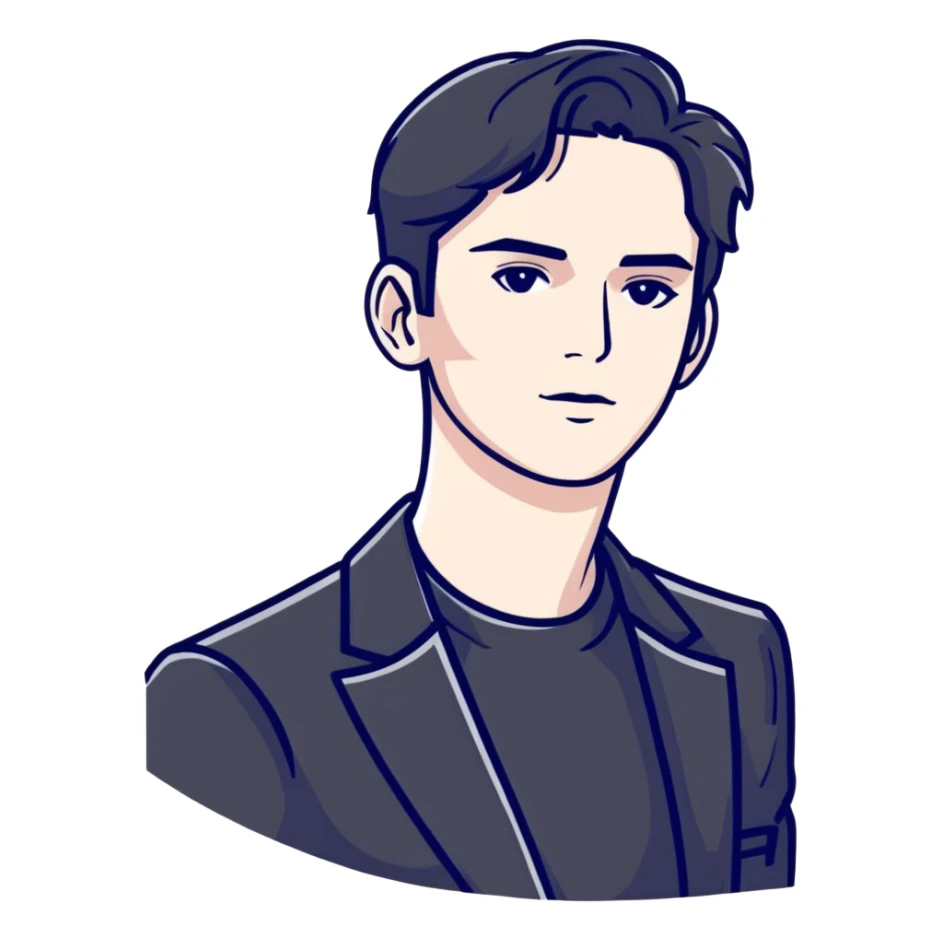 Alex Consani famous model with fashionable appearance and signature look sticker