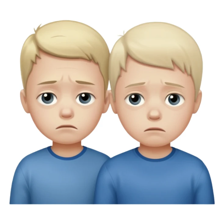 8 years old and 6 years old brothers feeling sad sticker