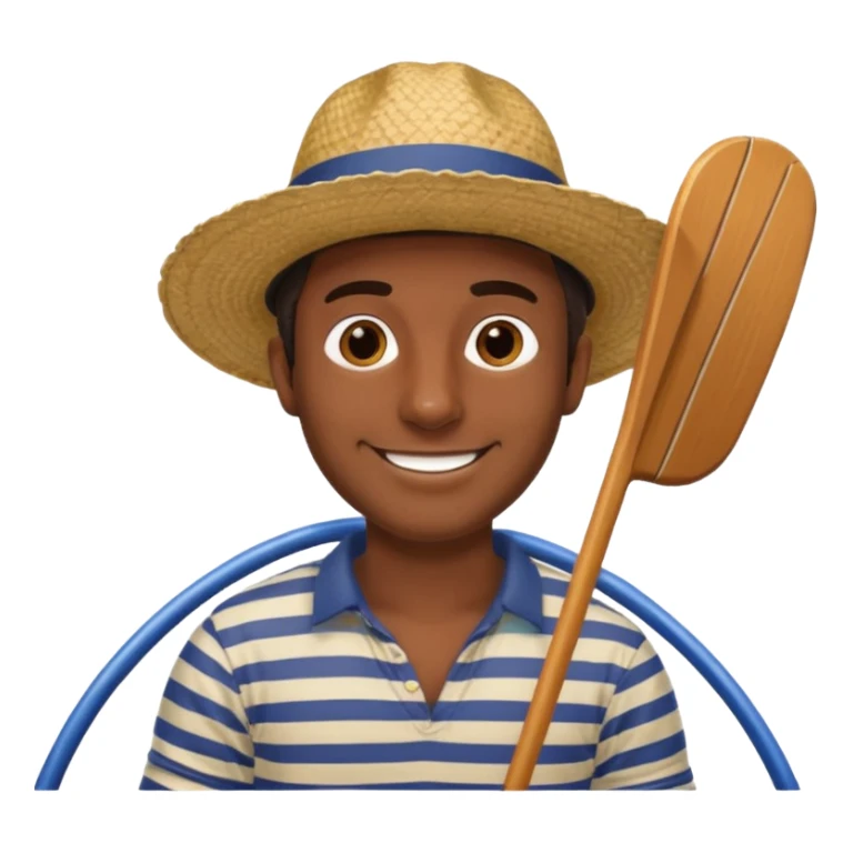 venice gondolawith italian man sticker