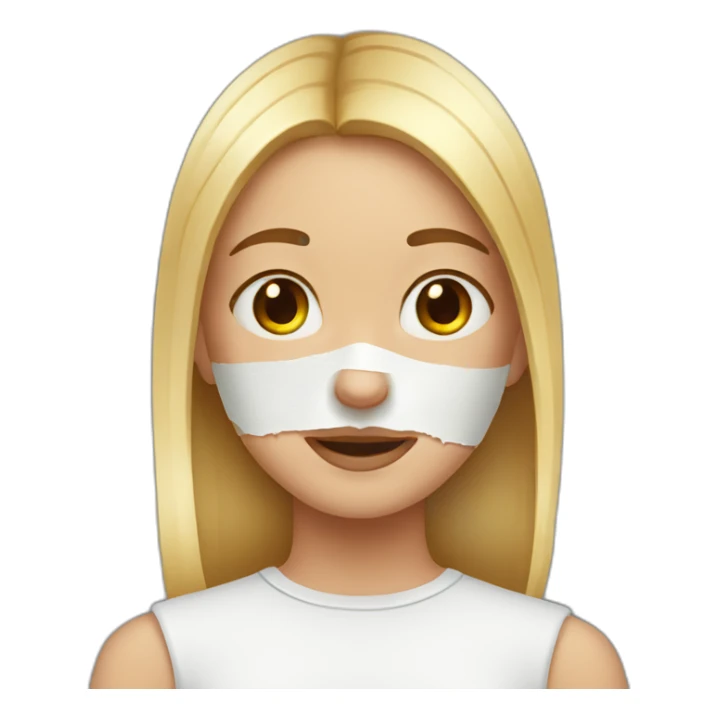 girl with plaster on the chin sticker