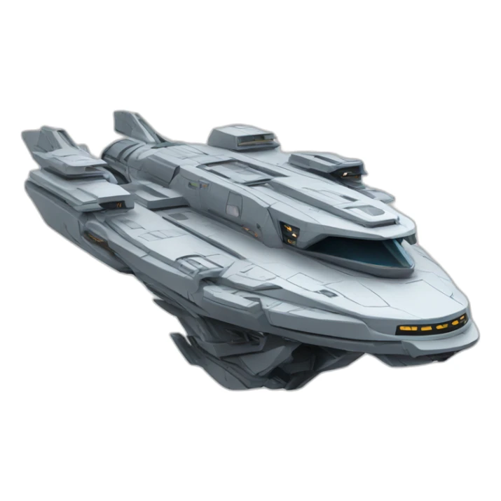 Starship warship futuristic sticker