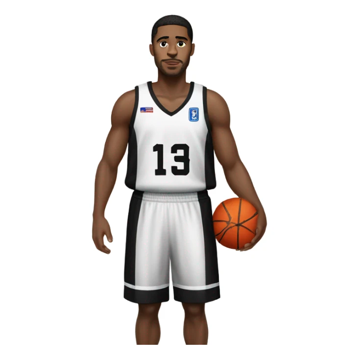 Zach Leday wearing Partizan basketball jersey sticker