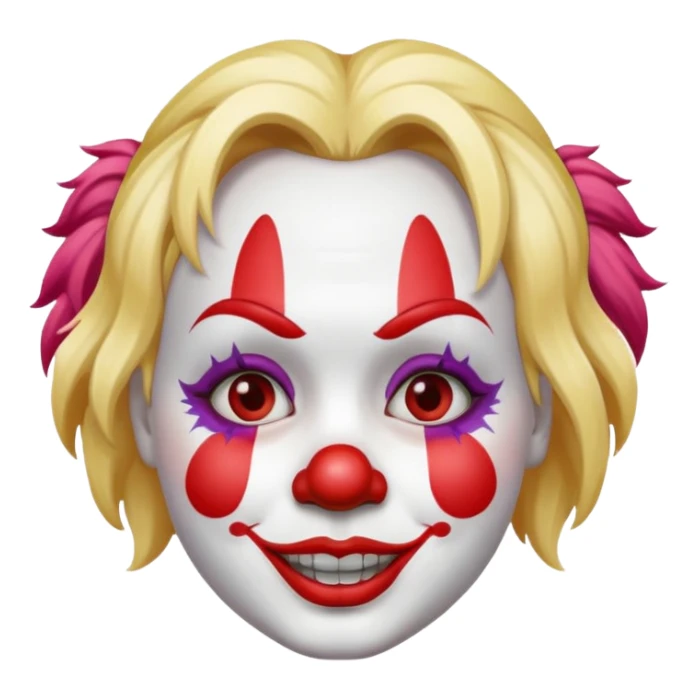 Blonde white girl clown sticker