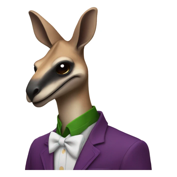 kangaroo with joker mask sticker