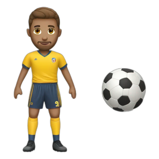 jugador de futbol con balon  sticker