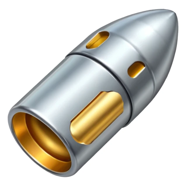 a single bullet sligly ratated to the right side sticker