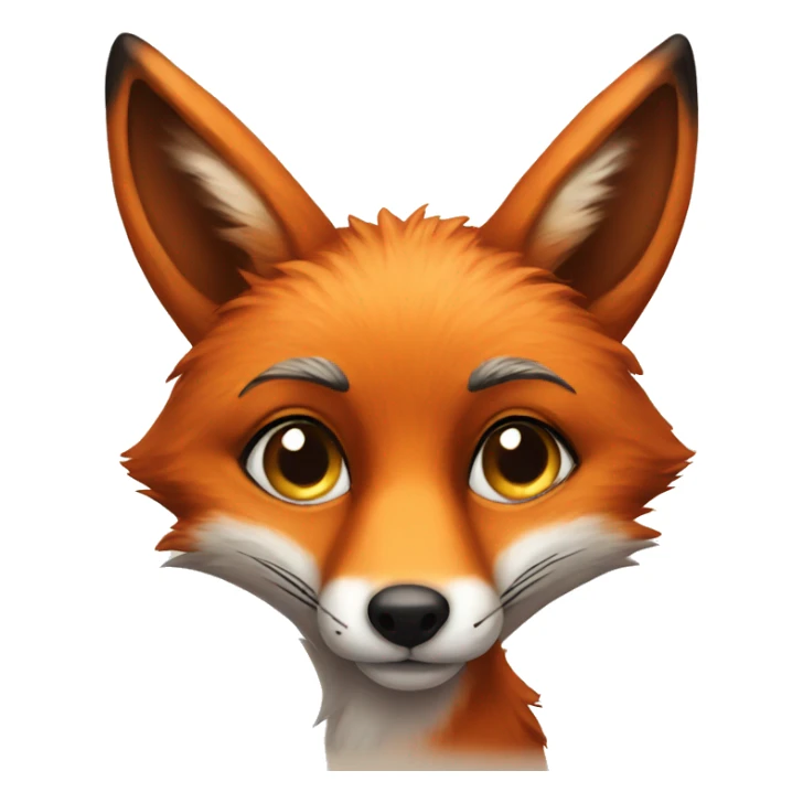fox with eyelashes sticker