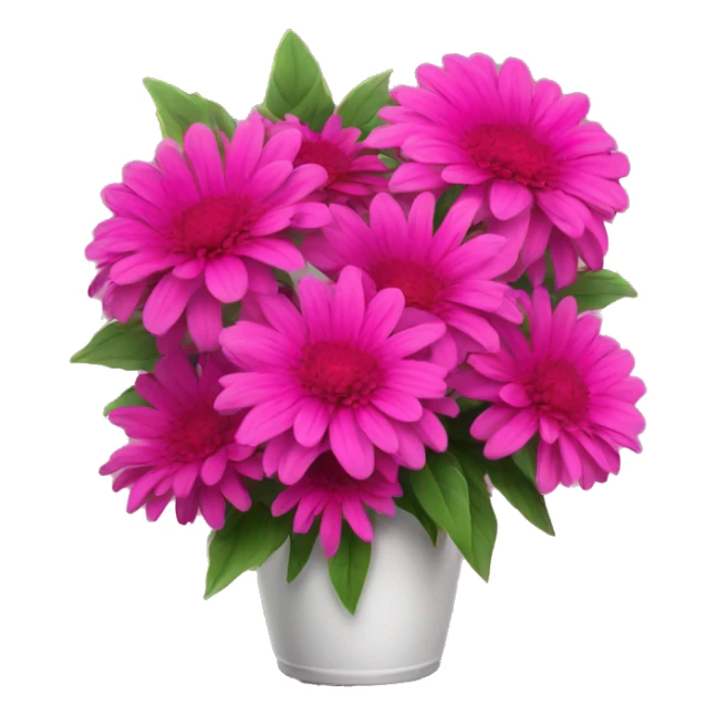 Flower bouquet with pink, fuchsia dalias sticker