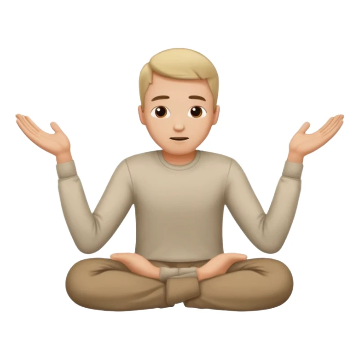 man lying face down on the ground with hands together raised up in a begging gesture, simple and clear sticker