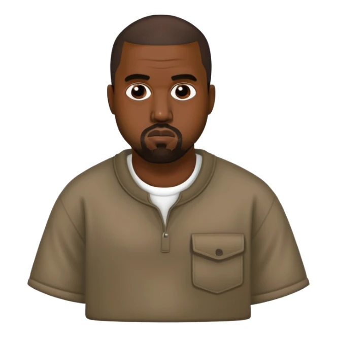 face of Kanye West sticker