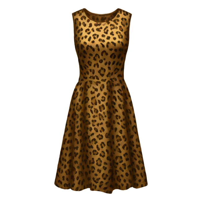 leopard print dress sticker