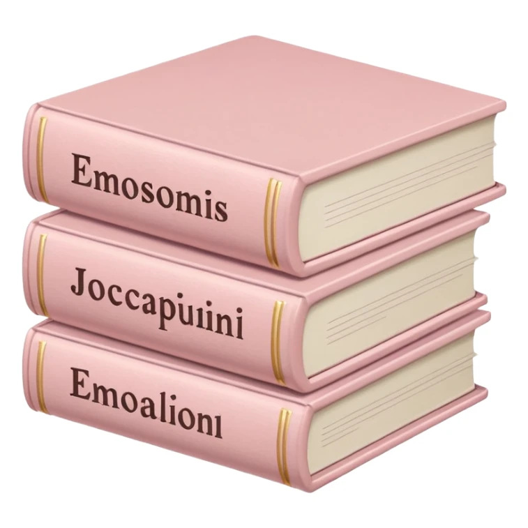 stack of pale pink 5 books sticker