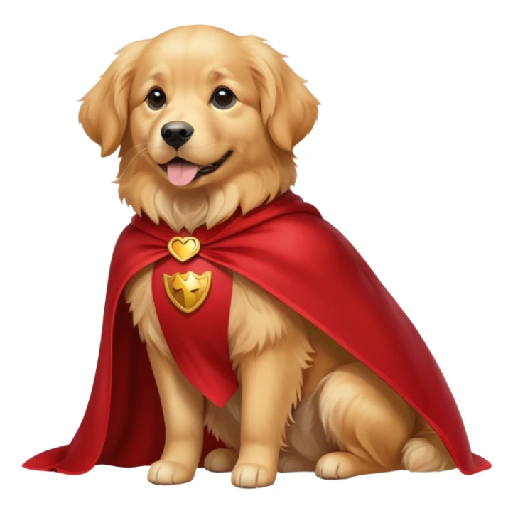 dog wearing s cape sticker